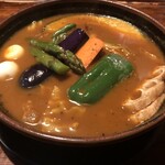 ラマイ - チキン・スープ大盛り・ライスキンタマーニ・9辛（1,350円+200円）