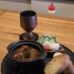 珈琲道場 侍 - ビーフシチュー(フランスパン付き)ドリンク付き(水出しアイスコーヒー)