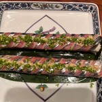 旬菜魚 藍 - お薬味たっぷりの秋刀魚のお寿司はしみじみ美味～