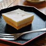 珈琲道場 侍 - チーズケーキとフレーバー珈琲(ブルーベリー)