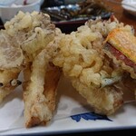 ペンション はなのや - 天然舞茸・かぼちゃ・いんげんの天ぷら