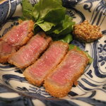 車力門 ちゃわんぶ - 群馬県産Ａ５ランクの牛ヒレカツ(角度を変えて)