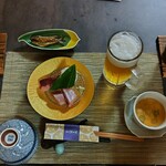 朝日楼 - 10/9夕食。こんな夕食付きのビジネスホテルって、すごくない！？