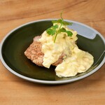 Black vinegar nanban fried chicken served with tartare