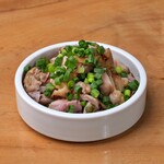 Grilled chicken with green onion and ponzu sauce