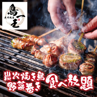 在包厢内尽情享用人气烤鸡肉串！