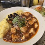 ぽか羅 - マーボ豆腐カレー（辛口）　1,100円
ライス　中盛　　　　　　　　　0円
辛さ　　激辛　　　　　　　　100円
トッピング　なす（１／２）　120円