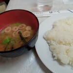 レストランばーく - 味噌汁＆ご飯