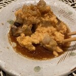 鉄板ステーキ パイナップル２ - 椎茸海老タルタル