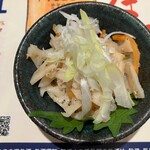 Kushi Tempura Sutando Sorubei - お通し、きんぴらレンコン 330円