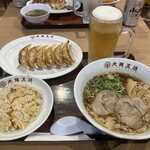 大阪王将 - 王将セット（尾道ラーメン）￥1,250