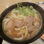 道頓堀 今井  - 鴨うどん(1,050円) 時代に取り残された昭和のうどん。ソフト麺かと思った。。。出汁はまぁ美味かったが、麺が残念