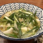 棊子麺茶寮 いしこん - きしめん　九条ねぎ