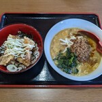 Tenhou - ミニからあげ丼とタンタン麺