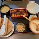 Nihon Ryouriyoshi Kawa - 麦とろ定食＋味噌カツ(2,200円)