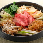 大量蔬菜的熟成韩式寿喜锅