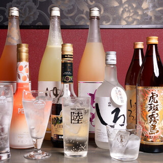 飲み放題ドリンクは50種類◎厳選した日本酒もお見逃しなく