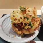 そば処 蕎香 - 5種野菜のかき揚げ