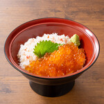 Crab and salmon roe rice bowl