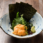 Sea urchin sashimi