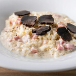 Cream cheese risotto with rich porcini flavor