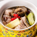 Local chicken soup with abalone