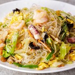 Fujian fried rice noodles with mixed Seafood