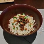 中国四川酒家 蔓山 - 汁なし担々麺 ハーフ 750円 ♪