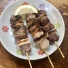とらさん - 「豚カシラ、豚バラ、豚サガリ」(各150円)
