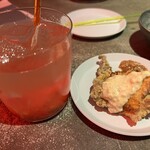 発酵ヤード - トマト麹サワー　醤油麹からあげ(5個入ってた)