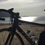 博多とんこつ 真咲雄 - おまけ　夕日の長浜琵琶湖畔