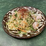 Yakisoba (stir-fried noodles) with lots of lettuce