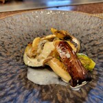 エクシブ軽井沢 鉄板焼 - 蝦夷鮑生姜のクリームソース