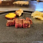 エクシブ軽井沢 鉄板焼 - 信州プレミアム牛フィレ肉ミディアムレア