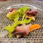 エクシブ軽井沢 鉄板焼 - 鰤のマリネ