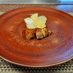 엑시부 가루이자와 텟판야키 - 信州上田地鶏真田丸モモ肉のポワレ