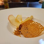 エクシブ軽井沢 鉄板焼 - 林檎のフランベ アップルパイ