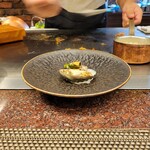 エクシブ軽井沢 鉄板焼 - 蝦夷鮑生姜のクリームソース