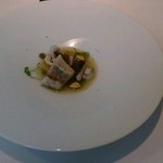 ユニック - 2013年10月ランチ3800円③魚 カトラリーが面白い