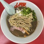 ラーメン山岡家 - 少し縮れた中太〜太麺