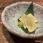 源喜屋 - 緑豆大豆の生湯葉刺し(ﾊｰﾌ)