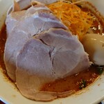 らー麺屋 めん丸 - ねぎみそチャーシュー麺&煮玉子