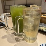 寿司の銀之丞 - ハイボールと緑茶ハイ