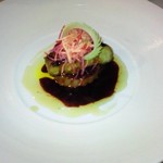 トップ オブ ヨコハマ 鉄板焼＆ダイニング - フォアグラのソテー　大根のブレゼとともに　ポルト酒風味のソースと甘酢生姜を添えて