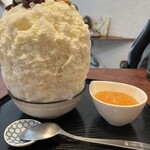 こひる庵 - トップの柿がリボンのような盛り付けで可愛いっ♡