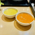 印度 - レモンチキンカレーとバターチキンカレー