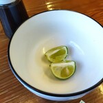 中華そば ひらこ屋 - 後から「かぼす」提供♪