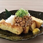 Charcoal-grilled Tochio Fried Tofu ~Grated Natto~