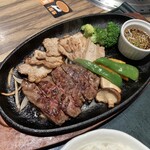 Yakiniku Tokuju - 牛サガリ&豚カルビステーキセット