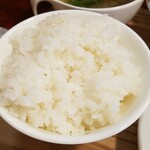 キッチン ブルー グローブ - ご飯おおもりのアップ